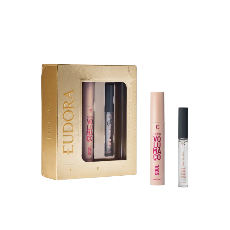 Kit Eudora Gloss Labial Incolor + Máscara pra Cílios