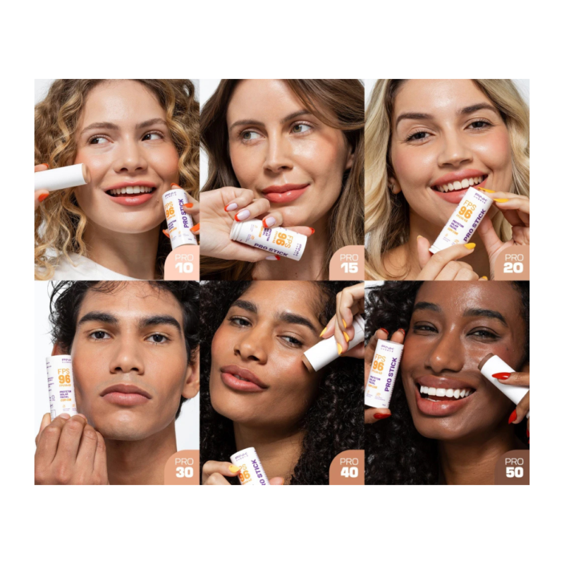 Protetor Solar Facial Pro Stick FPS 96 Cor PRO40 Pink Cheeks - Image 2