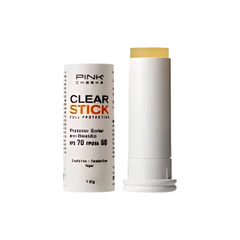 Protetor Solar em Bastão FPS 70 Clear Stick Pink Cheeks