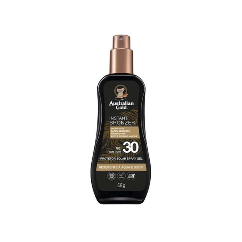 Protetor Solar Spray Gel Instant Bronzer FPS 30 Australian Gold