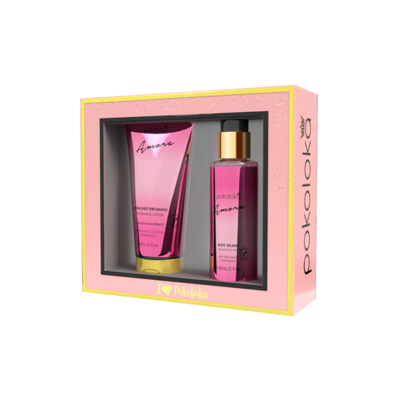 Kit Pokoloka Hidratante + Body Splash Amora